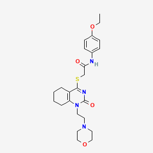 N-(4-ethoxyphenyl)-2-((1-(2-morpholinoethyl)-2-oxo-1,2,5,6,7,8-hexahydroquinazolin-4-yl)thio)acetamide