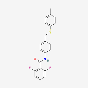 2,6-difluoro-N-(4-{[(4-methylphenyl)sulfanyl]methyl}phenyl)benzenecarboxamide