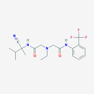 2-[[2-[(2-cyano-3-methylbutan-2-yl)amino]-2-oxoethyl]-ethylamino]-N-[2-(trifluoromethyl)phenyl]acetamide
