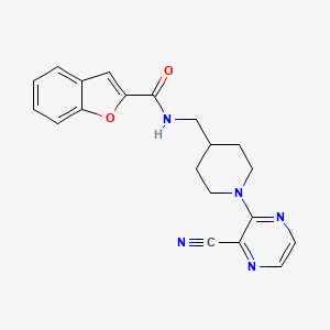 N-((1-(3-cyanopyrazin-2-yl)piperidin-4-yl)methyl)benzofuran-2-carboxamide