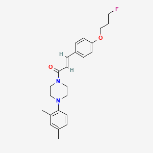 (E)-1-[4-(2,4-dimethylphenyl)piperazin-1-yl]-3-[4-(3-fluoropropoxy)phenyl]prop-2-en-1-one