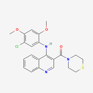 (4-((5-Chloro-2,4-dimethoxyphenyl)amino)quinolin-3-yl)(thiomorpholino)methanone