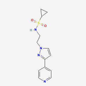 N-(2-(3-(pyridin-4-yl)-1H-pyrazol-1-yl)ethyl)cyclopropanesulfonamide