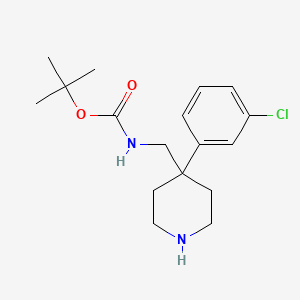 molecular formula C17H25ClN2O2 B2393356 tert-Butyl [4-(3-chlorophenyl)piperidin-4-yl]methylcarbamate CAS No. 1707580-55-9