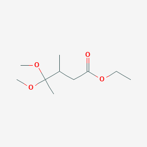 molecular formula C10H20O4 B2393384 Ethyl 4,4-dimethoxy-3-methylpentanoate CAS No. 2365418-88-6