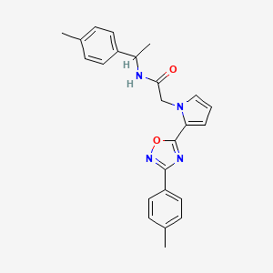 N-[1-(4-methylphenyl)ethyl]-2-{2-[3-(4-methylphenyl)-1,2,4-oxadiazol-5-yl]-1H-pyrrol-1-yl}acetamide
