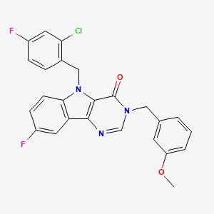 5-(2-chloro-4-fluorobenzyl)-8-fluoro-3-(3-methoxybenzyl)-3H-pyrimido[5,4-b]indol-4(5H)-one