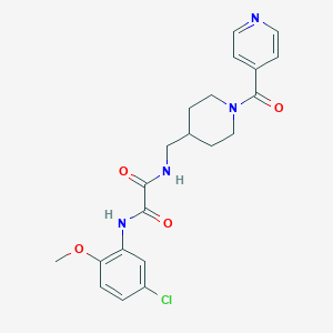 molecular formula C21H23ClN4O4 B2393400 N1-(5-chloro-2-methoxyphenyl)-N2-((1-isonicotinoylpiperidin-4-yl)methyl)oxalamide CAS No. 1396759-69-5
