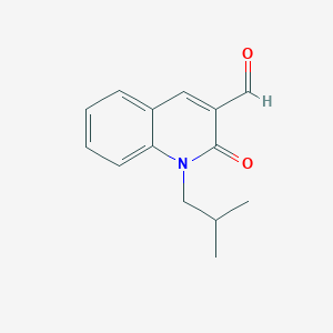 molecular formula C14H15NO2 B2393407 1-Isobutyl-2-oxo-1,2-dihydroquinoline-3-carbaldehyde CAS No. 885954-27-8