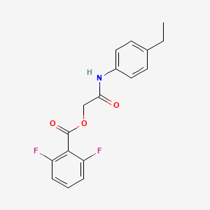 molecular formula C17H15F2NO3 B2393417 [2-(4-Ethylanilino)-2-oxoethyl] 2,6-difluorobenzoate CAS No. 391267-74-6