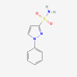 molecular formula C9H9N3O2S B2393439 1-Phenyl-1H-pyrazole-3-sulfonamide CAS No. 1995071-89-0