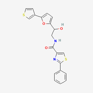 N-(2-hydroxy-2-(5-(thiophen-3-yl)furan-2-yl)ethyl)-2-phenylthiazole-4-carboxamide