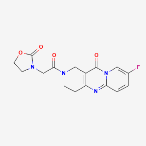 3-(2-(8-fluoro-11-oxo-3,4-dihydro-1H-dipyrido[1,2-a:4',3'-d]pyrimidin-2(11H)-yl)-2-oxoethyl)oxazolidin-2-one