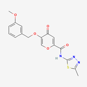 5-((3-methoxybenzyl)oxy)-N-(5-methyl-1,3,4-thiadiazol-2-yl)-4-oxo-4H-pyran-2-carboxamide