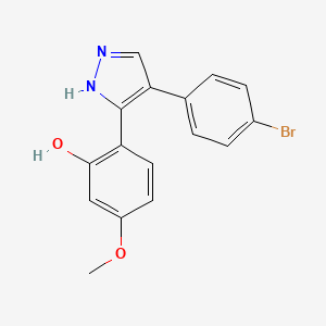 2-(4-(4-bromophenyl)-1H-pyrazol-3-yl)-5-methoxyphenol