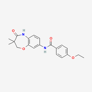 molecular formula C20H22N2O4 B2393467 N-(3,3-dimethyl-4-oxo-2,3,4,5-tetrahydrobenzo[b][1,4]oxazepin-8-yl)-4-ethoxybenzamide CAS No. 921584-38-5