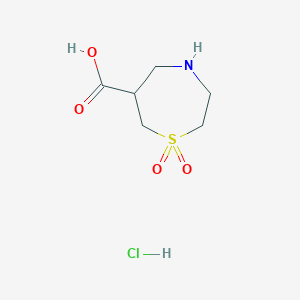 1,1-Dioxo-1,4-thiazepane-6-carboxylic acid;hydrochloride