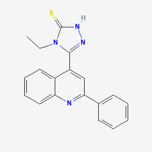 4-ethyl-5-(2-phenylquinolin-4-yl)-4H-1,2,4-triazole-3-thiol