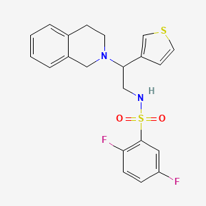N-(2-(3,4-dihydroisoquinolin-2(1H)-yl)-2-(thiophen-3-yl)ethyl)-2,5-difluorobenzenesulfonamide