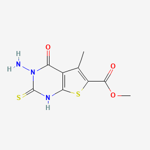 Methyl 3-amino-5-methyl-4-oxo-2-thioxo-1,2,3,4-tetrahydrothieno[2,3-d]pyrimidine-6-carboxylate