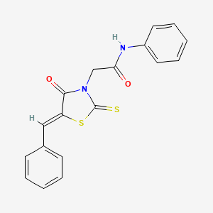 (Z)-2-(5-benzylidene-4-oxo-2-thioxothiazolidin-3-yl)-N-phenylacetamide