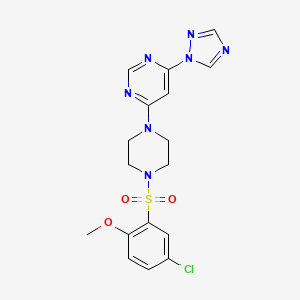 4-(4-((5-chloro-2-methoxyphenyl)sulfonyl)piperazin-1-yl)-6-(1H-1,2,4-triazol-1-yl)pyrimidine