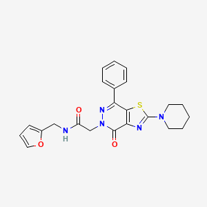 N-(furan-2-ylmethyl)-2-(4-oxo-7-phenyl-2-(piperidin-1-yl)thiazolo[4,5-d]pyridazin-5(4H)-yl)acetamide