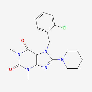 7-(2-chlorobenzyl)-1,3-dimethyl-8-(piperidin-1-yl)-1H-purine-2,6(3H,7H)-dione