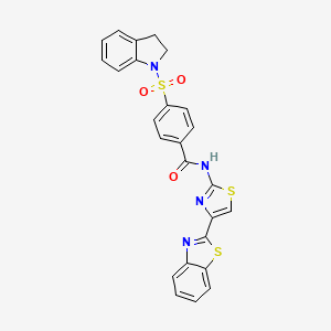 N-(4-(benzo[d]thiazol-2-yl)thiazol-2-yl)-4-(indolin-1-ylsulfonyl)benzamide