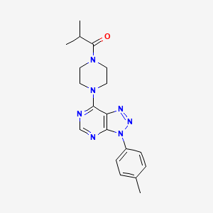 2-methyl-1-(4-(3-(p-tolyl)-3H-[1,2,3]triazolo[4,5-d]pyrimidin-7-yl)piperazin-1-yl)propan-1-one