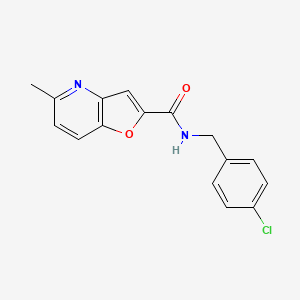 molecular formula C16H13ClN2O2 B2393504 N-(4-chlorobenzyl)-5-methylfuro[3,2-b]pyridine-2-carboxamide CAS No. 941928-16-1