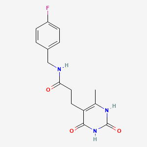 N-(4-fluorobenzyl)-3-(6-methyl-2,4-dioxo-1,2,3,4-tetrahydropyrimidin-5-yl)propanamide
