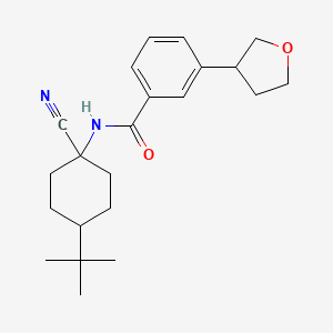 N-(4-Tert-butyl-1-cyanocyclohexyl)-3-(oxolan-3-yl)benzamide