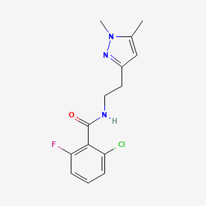 2-chloro-N-(2-(1,5-dimethyl-1H-pyrazol-3-yl)ethyl)-6-fluorobenzamide