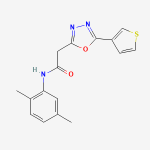 molecular formula C16H15N3O2S B2393570 N-(2,5-dimethylphenyl)-2-[5-(thiophen-3-yl)-1,3,4-oxadiazol-2-yl]acetamide CAS No. 1286709-54-3