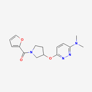(3-((6-(Dimethylamino)pyridazin-3-yl)oxy)pyrrolidin-1-yl)(furan-2-yl)methanone