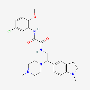 N1-(5-chloro-2-methoxyphenyl)-N2-(2-(1-methylindolin-5-yl)-2-(4-methylpiperazin-1-yl)ethyl)oxalamide