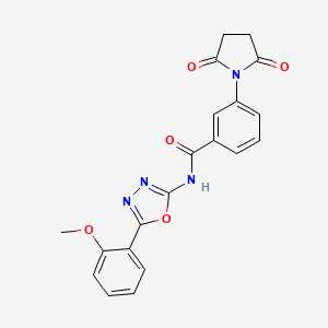 3-(2,5-dioxopyrrolidin-1-yl)-N-(5-(2-methoxyphenyl)-1,3,4-oxadiazol-2-yl)benzamide