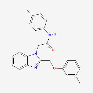 2-{2-[(3-methylphenoxy)methyl]-1H-benzimidazol-1-yl}-N-(4-methylphenyl)acetamide