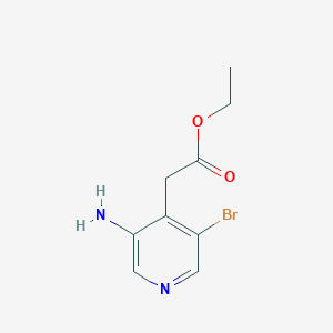 molecular formula C9H11BrN2O2 B2393701 Ethyl 2-(3-amino-5-bromopyridin-4-yl)acetate CAS No. 1617514-90-5