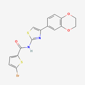 B2393710 5-bromo-N-(4-(2,3-dihydrobenzo[b][1,4]dioxin-6-yl)thiazol-2-yl)thiophene-2-carboxamide CAS No. 864861-01-8