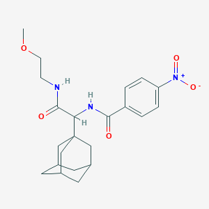 molecular formula C22H29N3O5 B2393717 2-(adamantan-1-yl)-N-(2-methoxyethyl)-2-[(4-nitrophenyl)formamido]acetamide CAS No. 464877-20-1