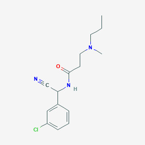 molecular formula C15H20ClN3O B2393719 N-[(3-chlorophenyl)(cyano)methyl]-3-[methyl(propyl)amino]propanamide CAS No. 1375161-78-6