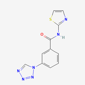 molecular formula C11H8N6OS B2393721 3-(tetrazol-1-yl)-N-(1,3-thiazol-2-yl)benzamide CAS No. 484039-71-6