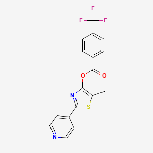 5-Methyl-2-(4-pyridinyl)-1,3-thiazol-4-yl 4-(trifluoromethyl)benzenecarboxylate