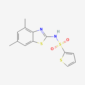 molecular formula C13H12N2O2S3 B2393786 N-(4,6-dimethyl-1,3-benzothiazol-2-yl)thiophene-2-sulfonamide CAS No. 942671-06-9