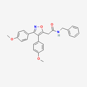 N-benzyl-2-[3,4-bis(4-methoxyphenyl)-1,2-oxazol-5-yl]acetamide