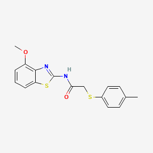 molecular formula C17H16N2O2S2 B2393836 N-(4-methoxybenzo[d]thiazol-2-yl)-2-(p-tolylthio)acetamide CAS No. 895453-66-4