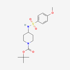 molecular formula C17H26N2O5S B2393872 tert-Butyl 4-(4-methoxyphenylsulfonamido)piperidine-1-carboxylate CAS No. 1233958-22-9