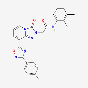 molecular formula C25H22N6O3 B2393873 N-(2,3-dimethylphenyl)-2-(3-oxo-8-(3-(p-tolyl)-1,2,4-oxadiazol-5-yl)-[1,2,4]triazolo[4,3-a]pyridin-2(3H)-yl)acetamide CAS No. 1251614-94-4